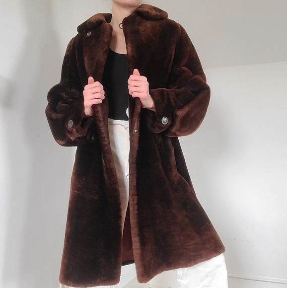 RARE VINTAGE - Faux fur coat - Picture 6 of 16